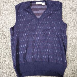 Paul Stuart Men's Navy V-Neck Sweater Vest